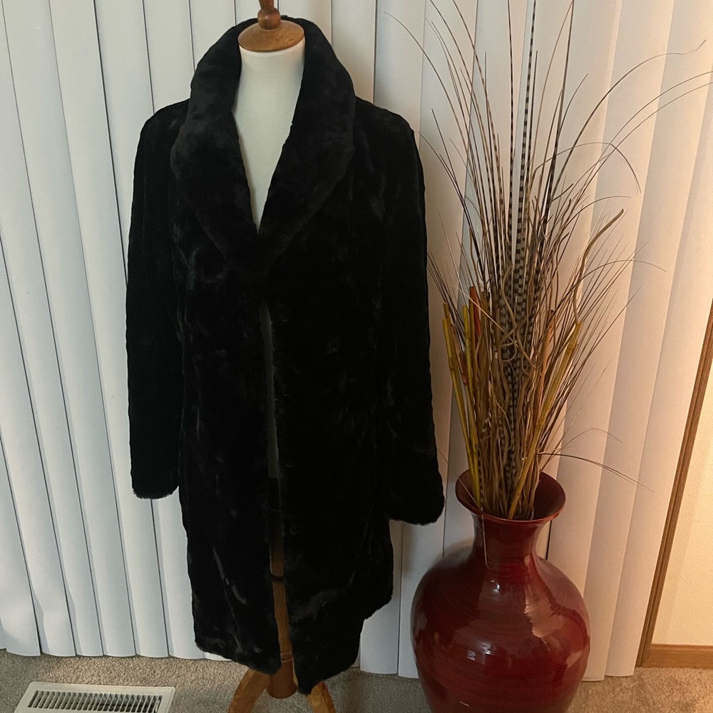 White House Black Market Faux Fur Coat